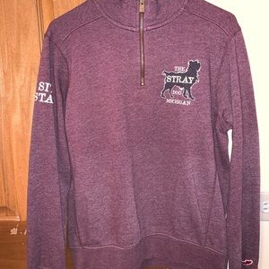 Stray Dog Pullover Sweatshirt Quarter Zip